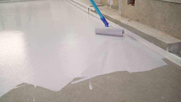 Painted garage floor finish